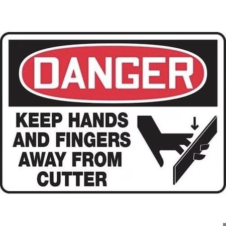 Accuform OSHA DANGER SAFETY SIGN  KEEP HANDS MEQM141XL MEQM141XL